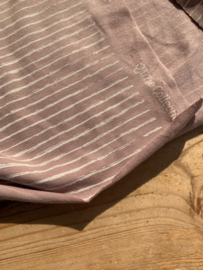 Katoentricot stripes dusty lilac