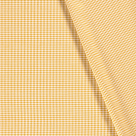 Yarn dyed poplin mini gingham oker