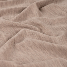 100% merino wool jersey beige melange