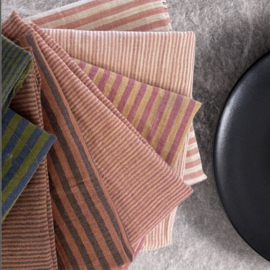 Double side gauze stripe Rusty Charcoal