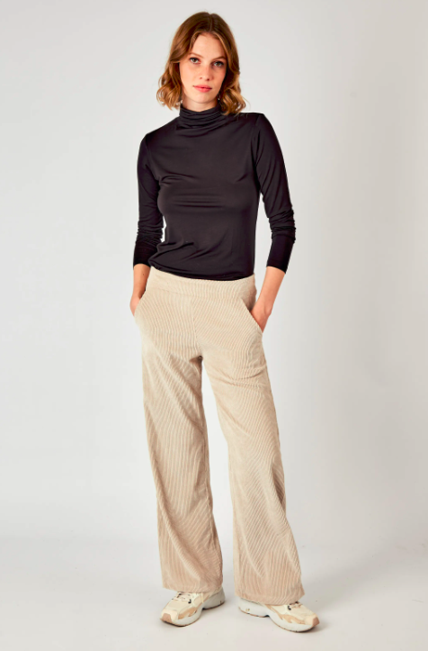Wijde broek in ribvelours 9+23/10