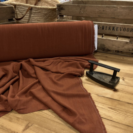 Linnen viscose blend terracotta red