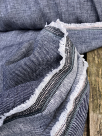 Linnen denim twill