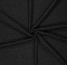 Mantelstof wol kaban dark grey melange