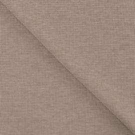 100% cotton waffle jersey beige melange