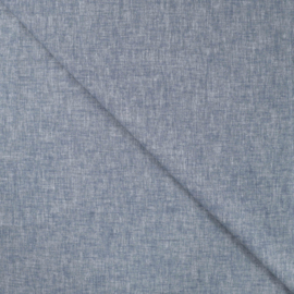 Linnen katoen chambray denim blue