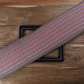 Indian handloom cotton Purple+Moss