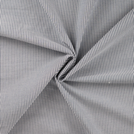 100% cotton seersucker stripe navy-white