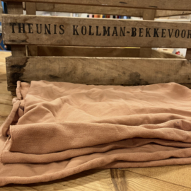 French terry organic cotton cinnamon brown