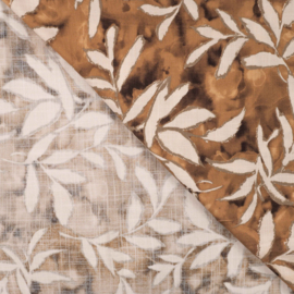Linnen viscose blend leaves dark sand