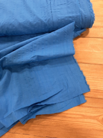 Cotton seersucker bright blue