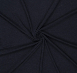 Tricot linnen viscose blend navy