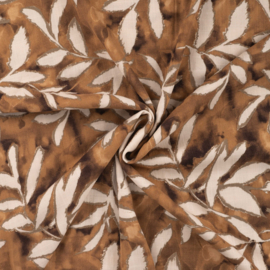 Linnen viscose blend leaves dark sand