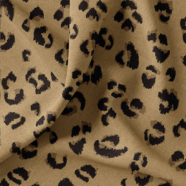 Cotton canvas Leopard sand