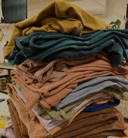 French terry organic cotton dusty mauve