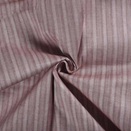 Indian handloom cotton stripe reddish brown