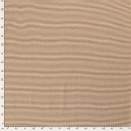 Katoen tricot yarn dyed stripes caramel