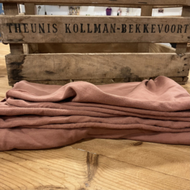French terry organic cotton rosewood red