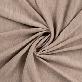 100% merino wool jersey beige melange