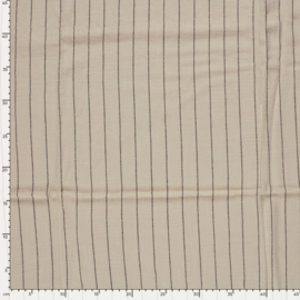 Linnen viscose beige stripes