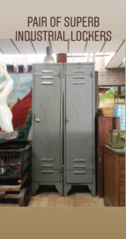 set of 2 Industrial lockers