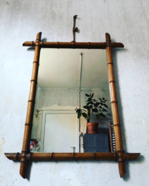 Faux bamboo mirror