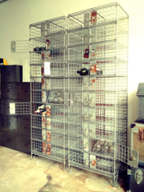 Industrial steel wire locker cabinet