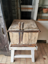 Old wooden butcher block