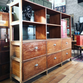 Vintage drawercabinet/bookcase