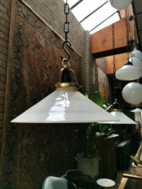 Opaline glass pendant lamp