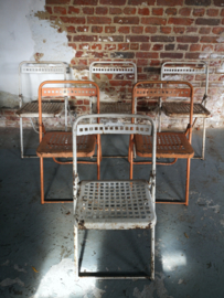 Vintage steel folding chair