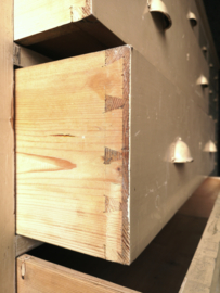 Large industrial wooden drawercabinet