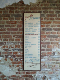 Old wooden ice cream parlor sign