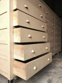 Large industrial wooden drawercabinet