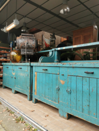 Industrial wooden workbench