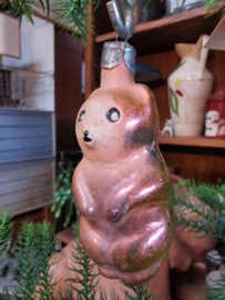 vintage glas ornament bear