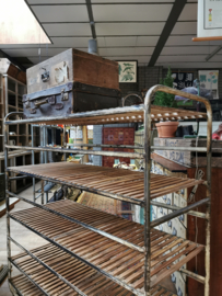 industrial vintage bakers rack