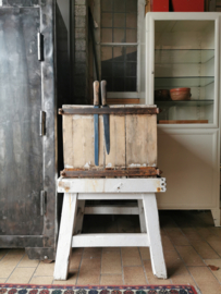 Old wooden butcher block