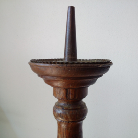 Large victorian oak candle stand