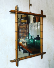 Faux bamboo mirror