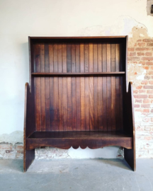 Antique oak settle bench