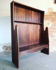 Antique oak settle bench