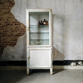 Old wooden medical cabinet