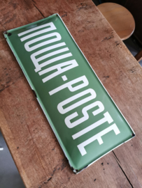 enameled post sign