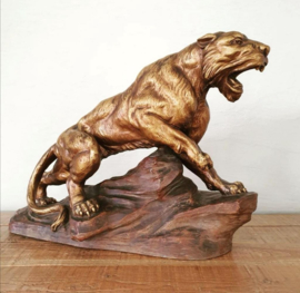 Ceramic sculpture tiger, A. Fagotto