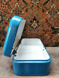 Vintage enameled bread box