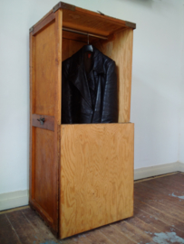 Old wooden wardrobe trunk