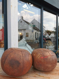 Antique leather medicine ball