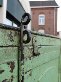 Antique riveted steel cabinet