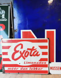 1960's Exota enameled sign